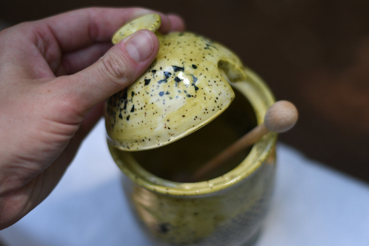 Yellow Honey Pot