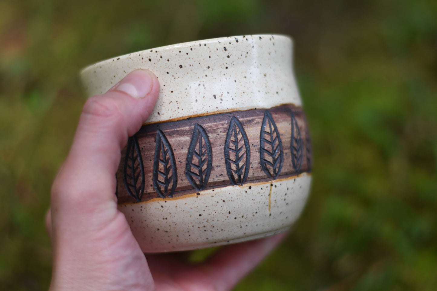 Carved Leaf Cup