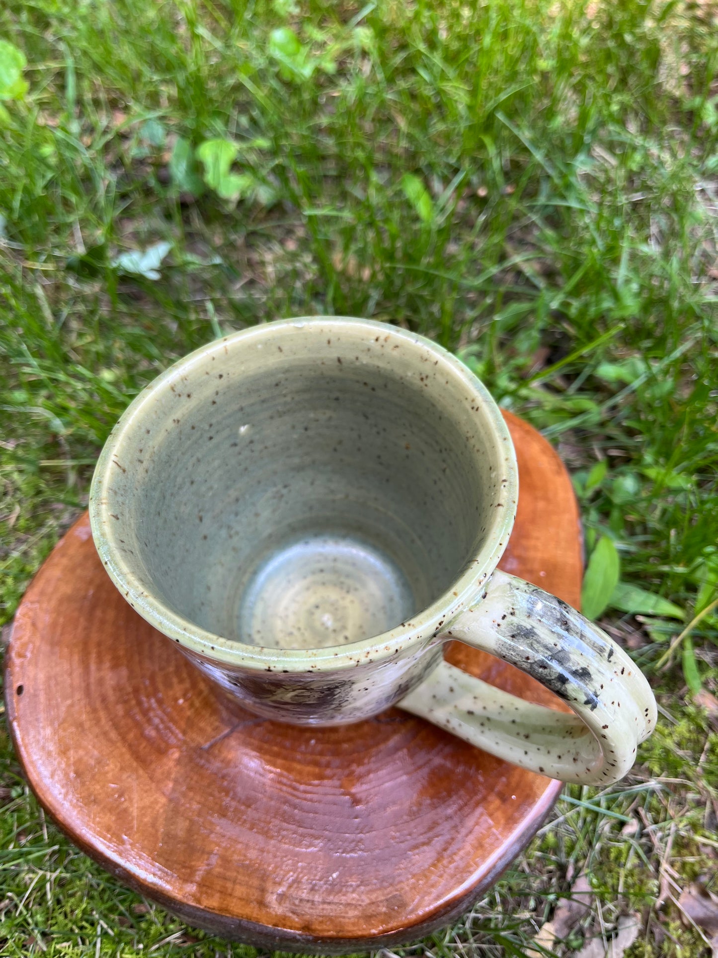 Green Dandelion Print Mug