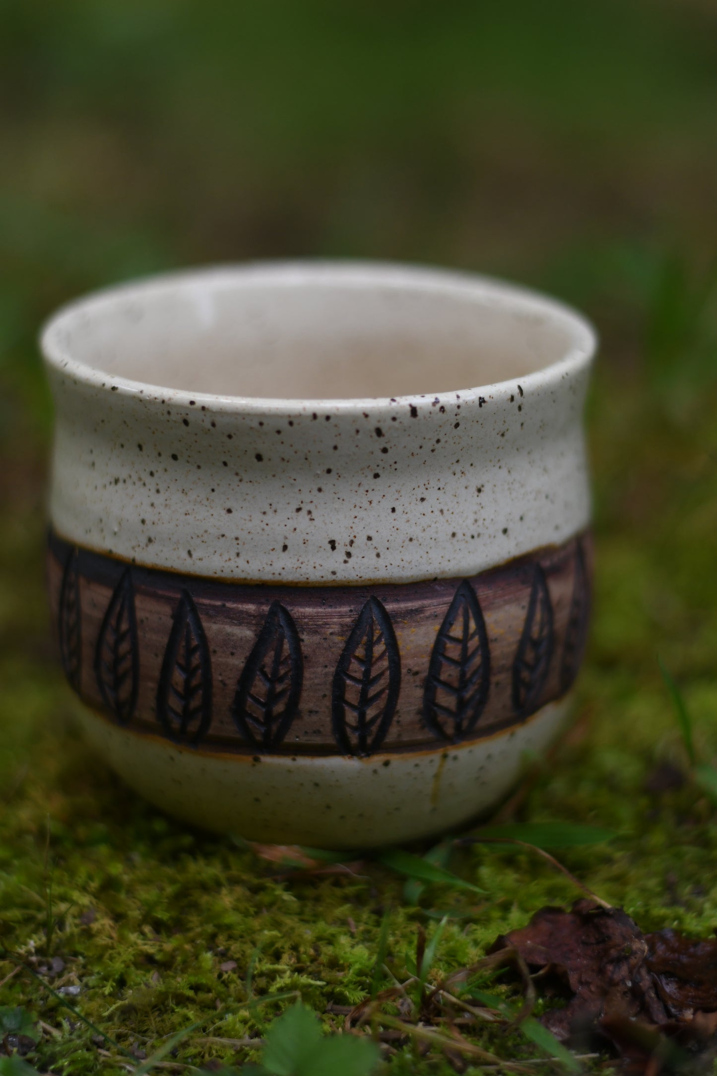 Carved Leaf Cup