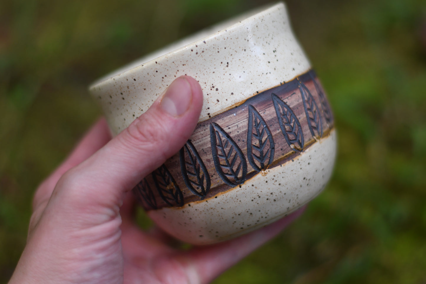 Carved Leaf Cup
