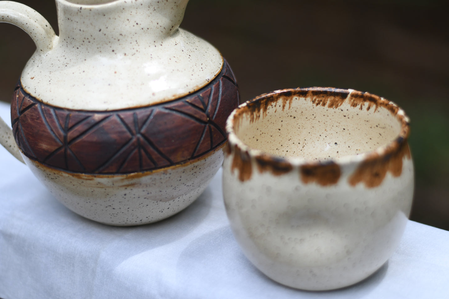 Carved Pitcher