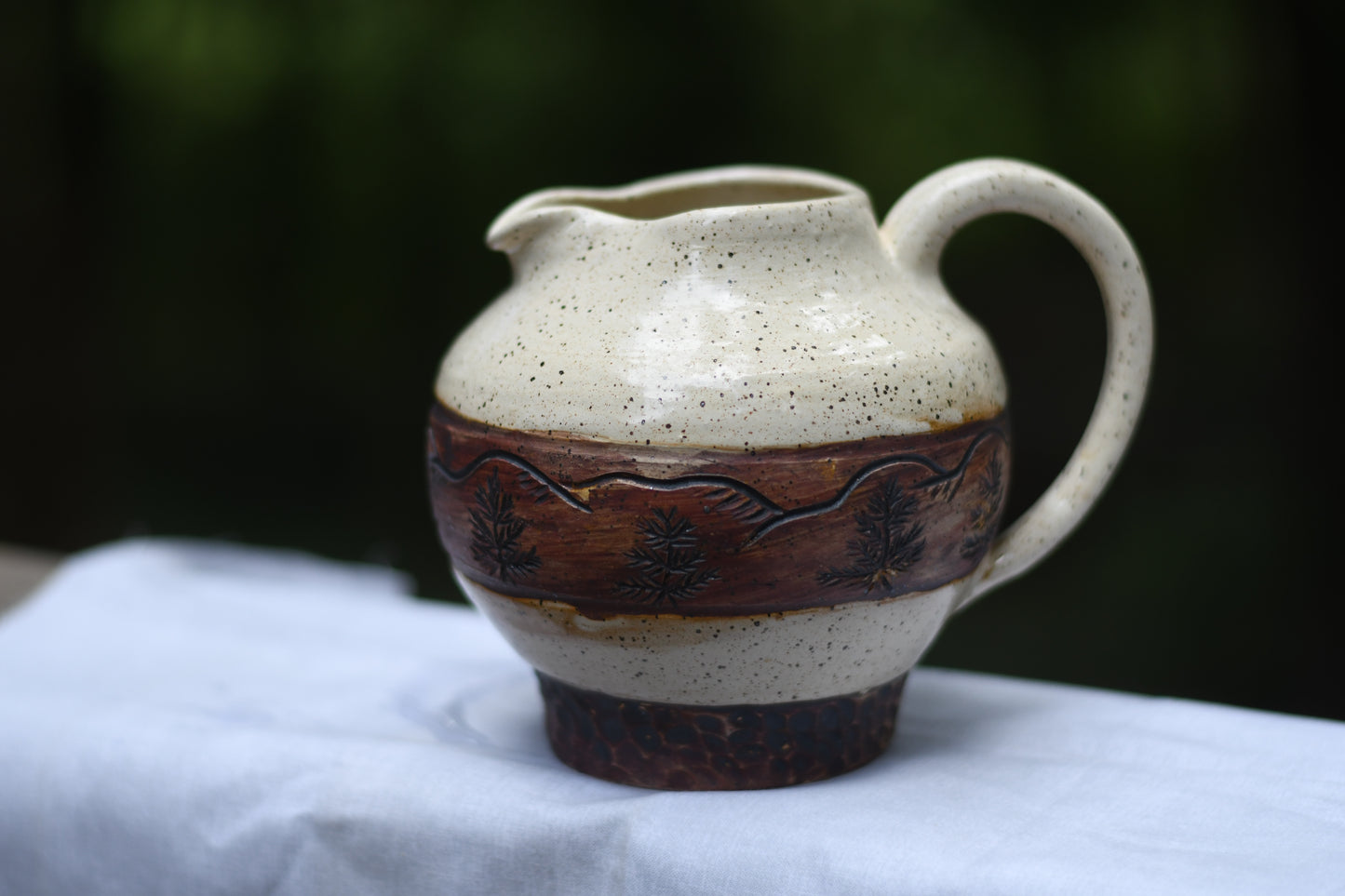 Blue Ridge Mountains Carved Pitcher