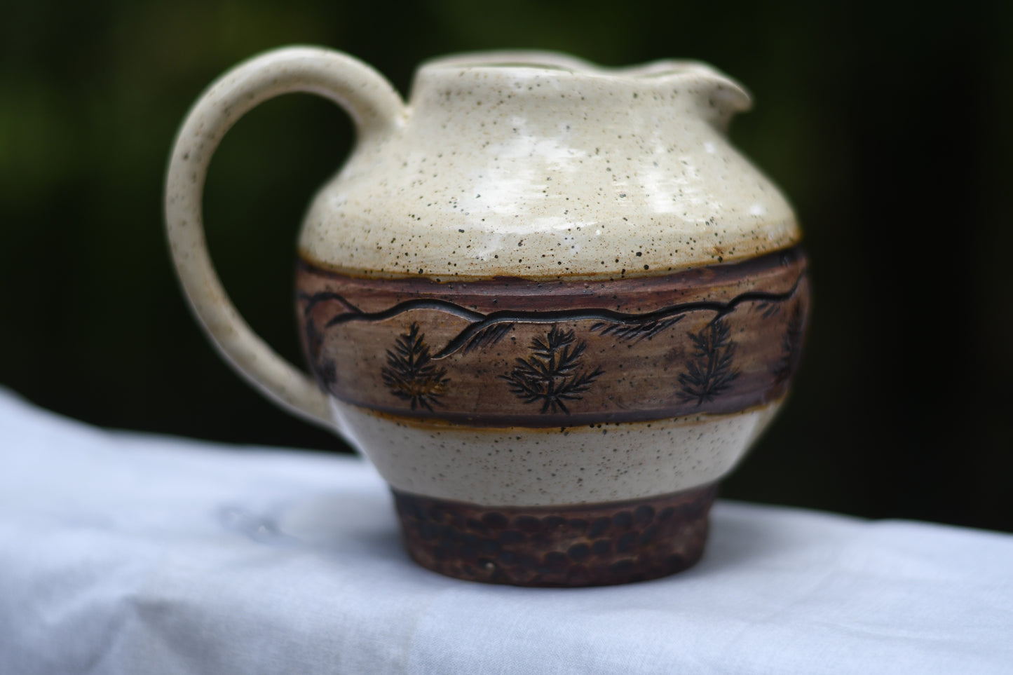 Blue Ridge Mountains Carved Pitcher