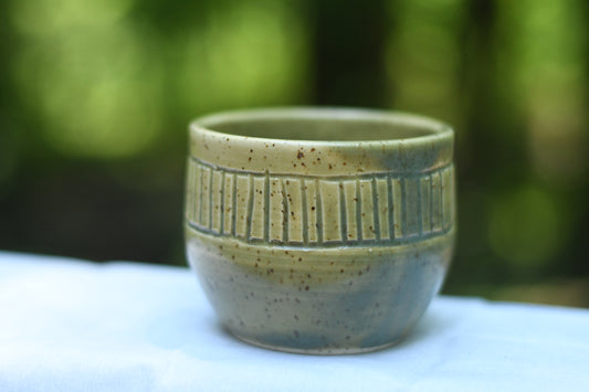 Carved Green Cup