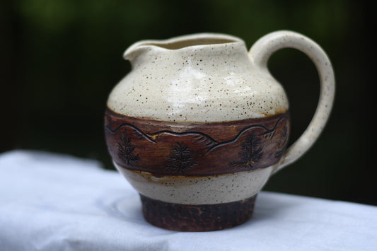 Blue Ridge Mountains Carved Pitcher