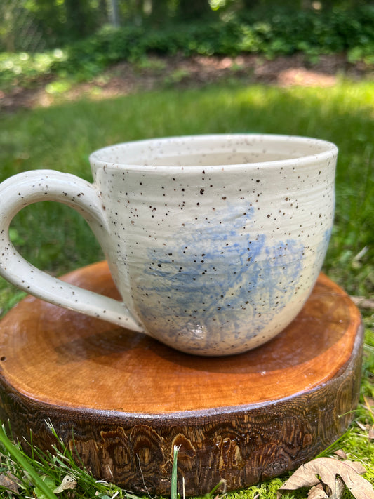 Blue Mint Leaf Mug